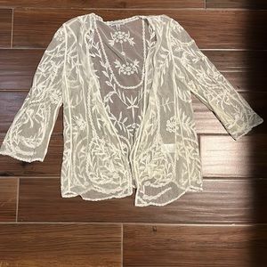 Cute lace coverup/shaul size small